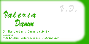 valeria damm business card